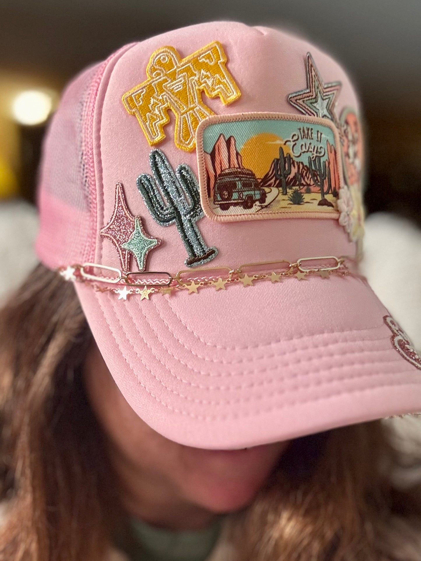 Take it Easy Cowgirl Trucker