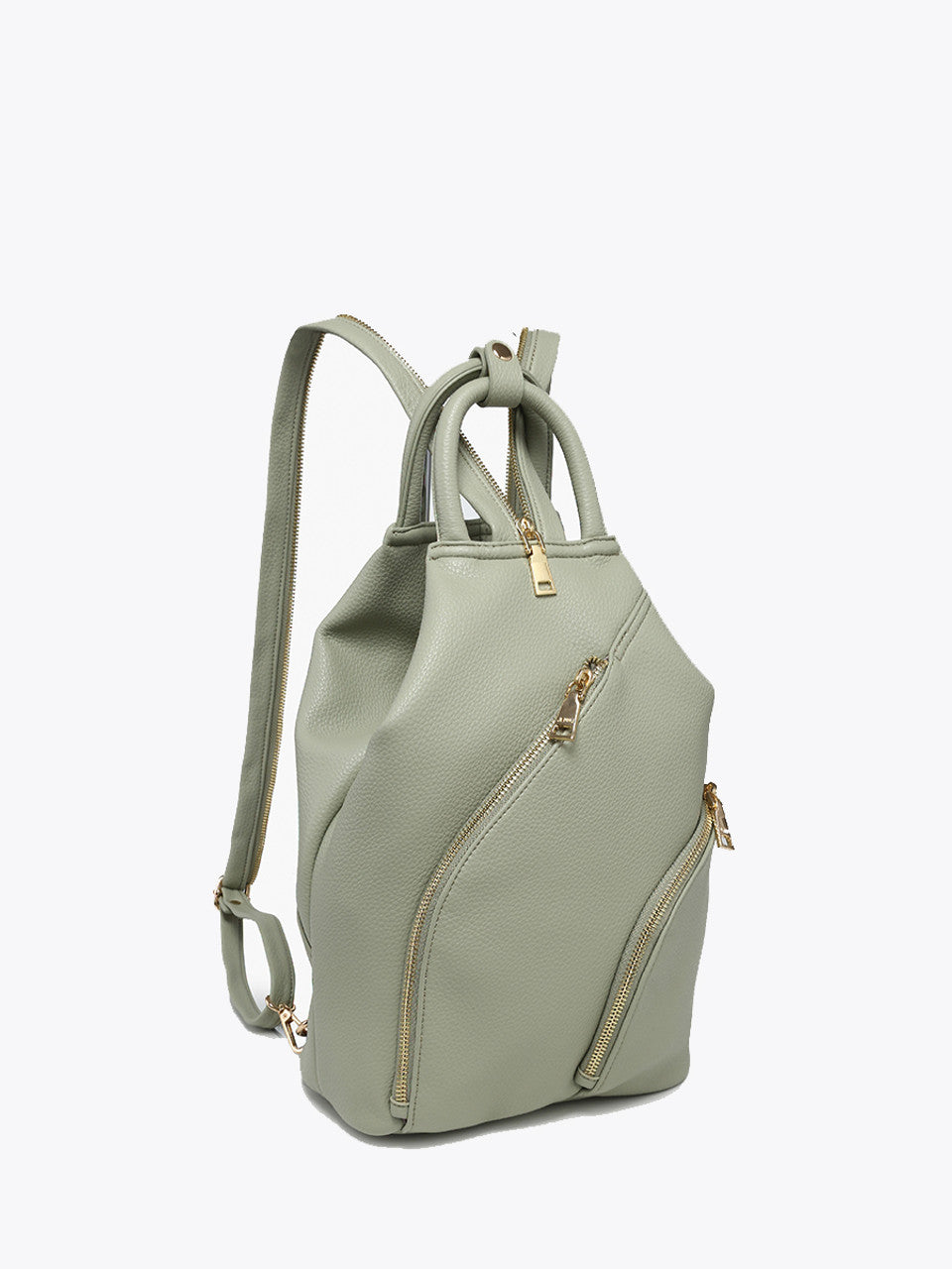 Maura Diagonal Zipper Backpack
