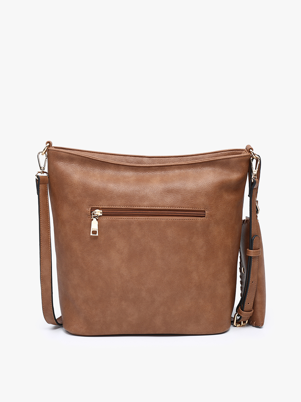 Cynthia Distressed Whipstitch Hobo with Wristlet