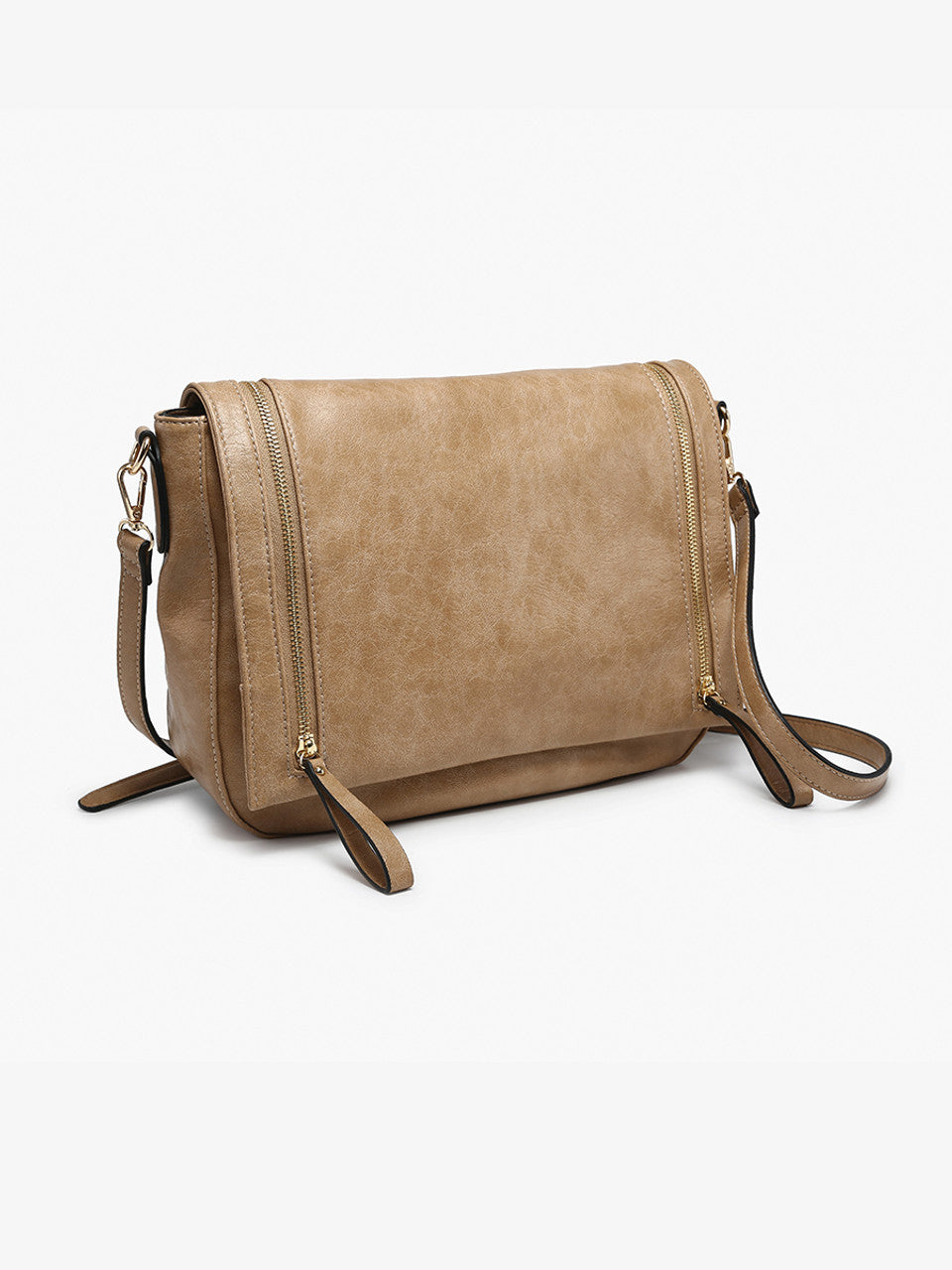 Foster Distressed Dual Zip Crossbody