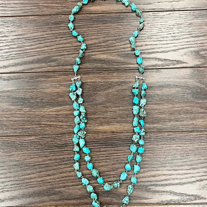 Handmade Turquoise Double Loop Necklace
