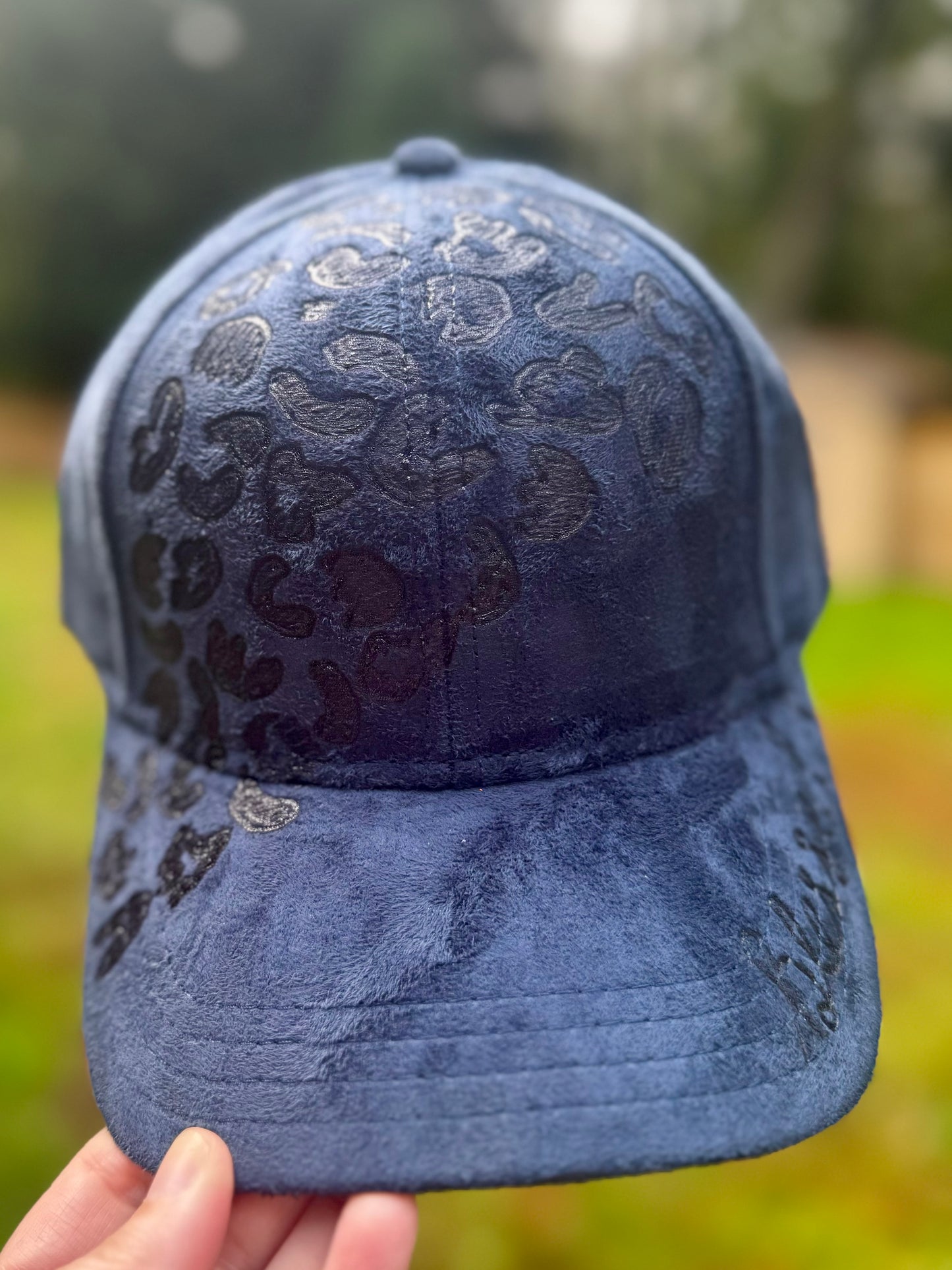 Cheetah Print Navy Ball Cap
