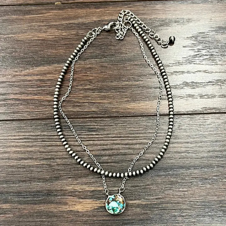 Navajo Bead and Gemstone Necklace