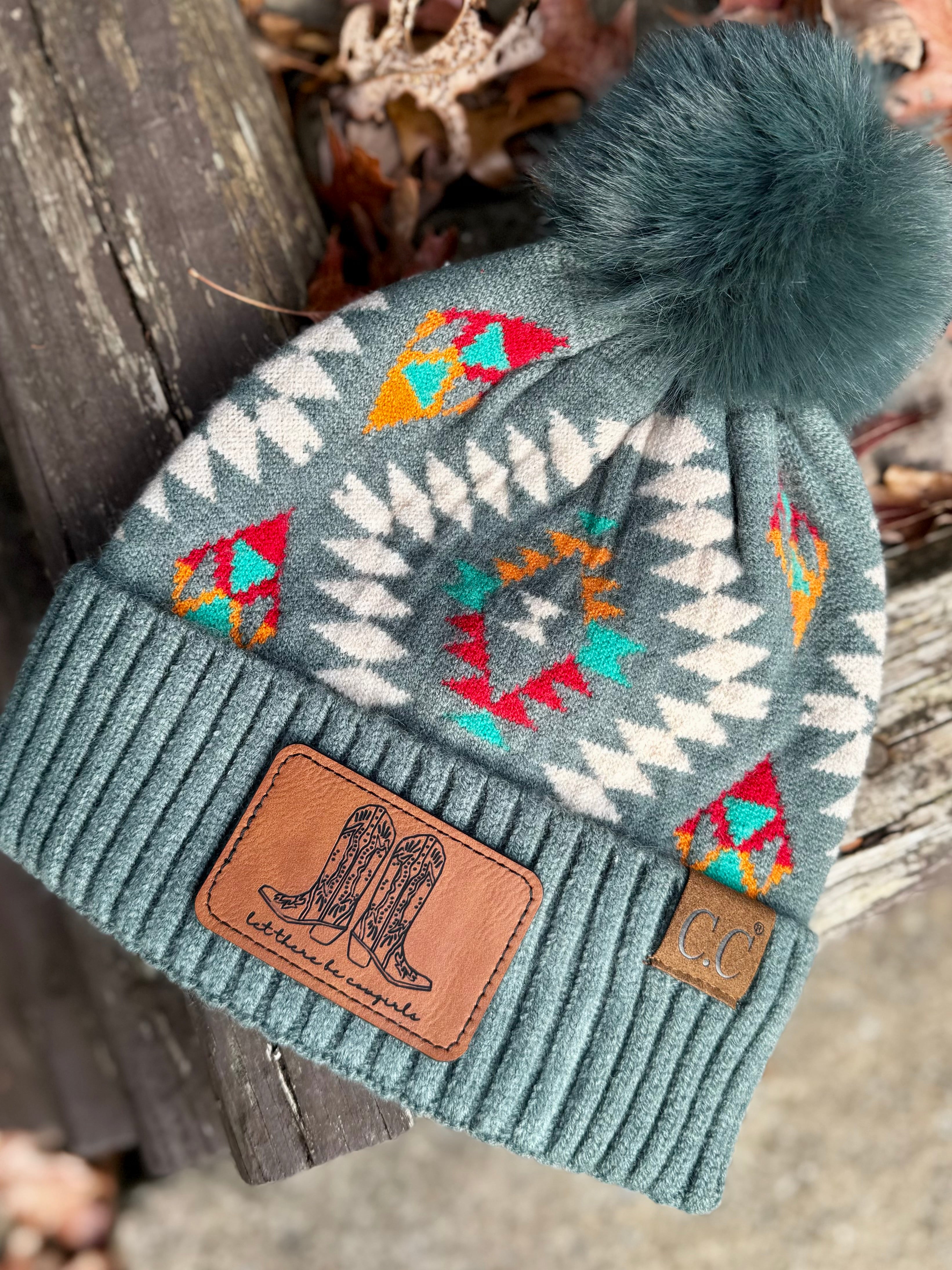 Let There Be Cowgirls Aztec Beanie