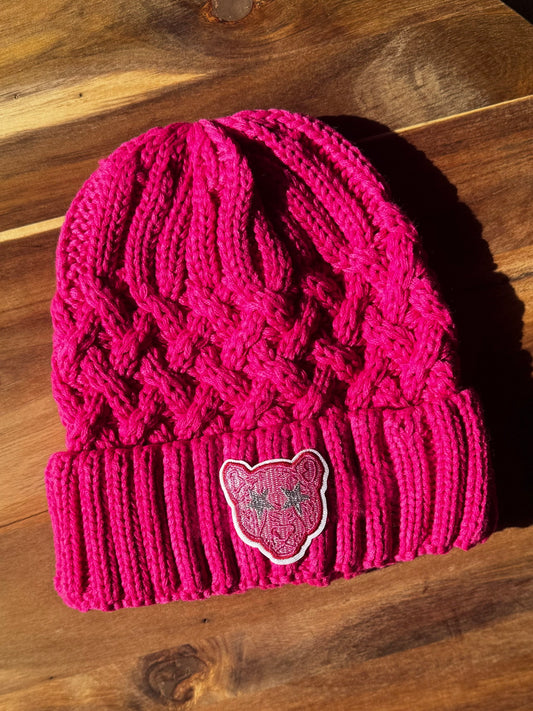 Pink Cheetah Beanie Hat