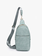 Pamela Sling Bag w/ Dbl Zip & Removable Strap w/ added Aztec Patch
