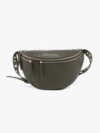 Nova Studded Sling Bag with Braided Zipper
