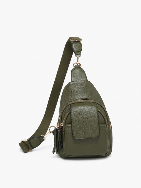 Sofia Sling Bag w/ Flapover Pocket
