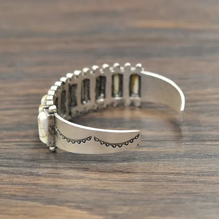 White Turquoise Cuff Bracelet