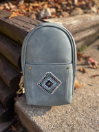 Pamela Sling Bag w/ Dbl Zip & Removable Strap w/ added Aztec Patch