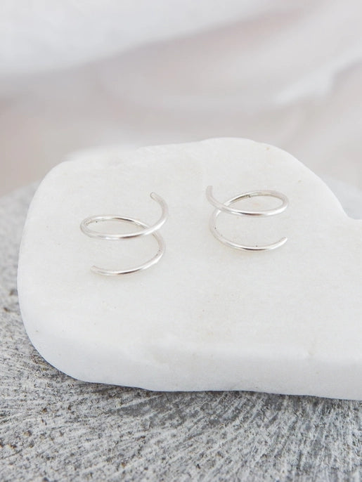 Twist-In Double Huggie Hoop Earrings
