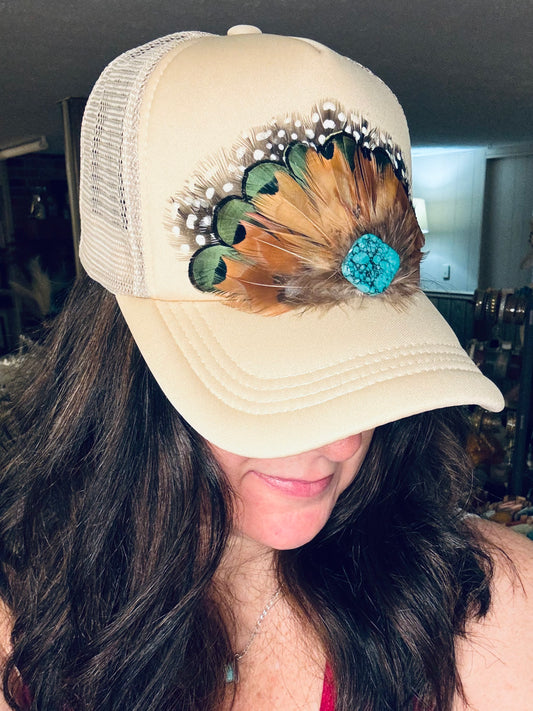 Fanned Feather Trucker Hat