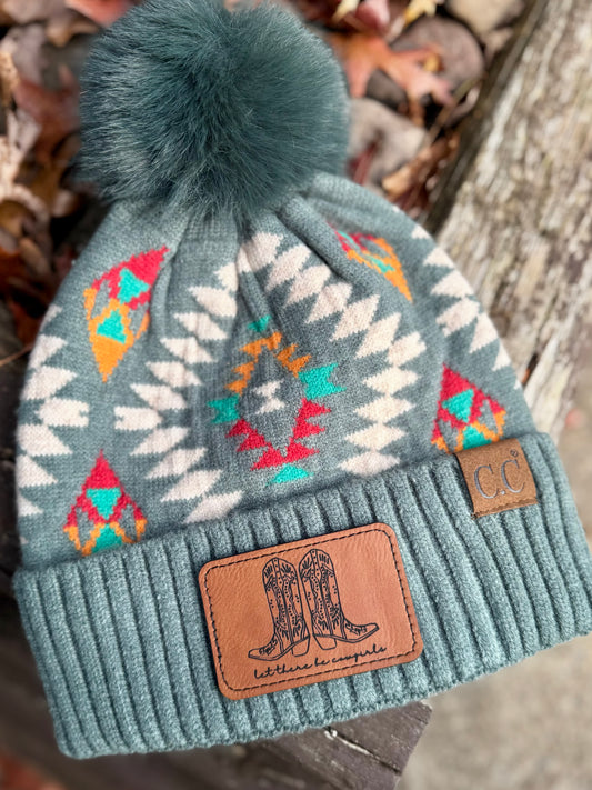 Let There Be Cowgirls Aztec Beanie