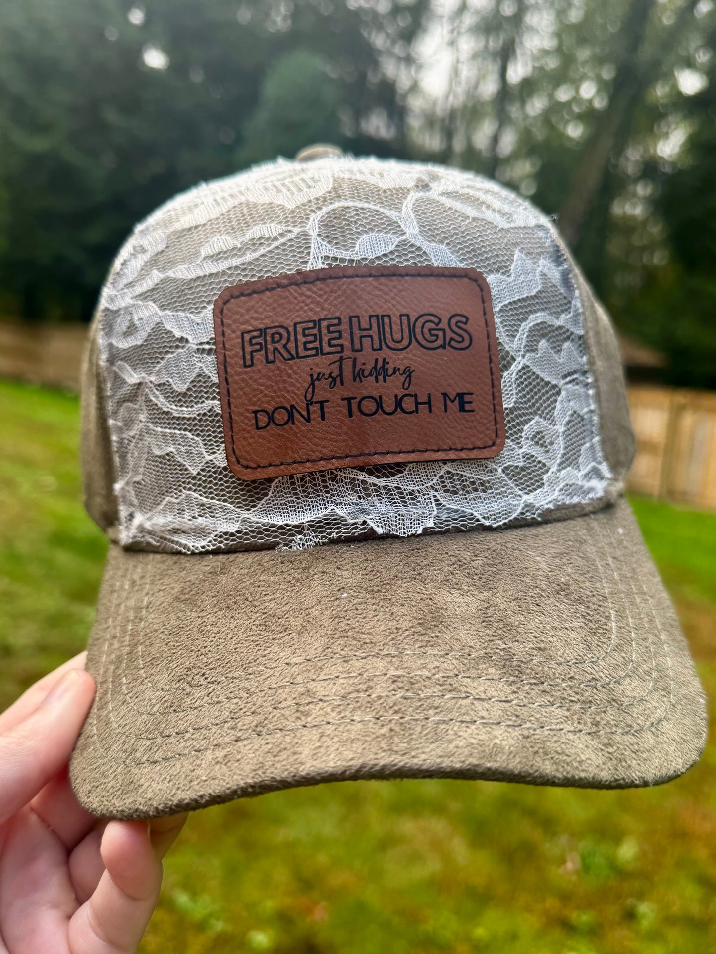 Free Hugs Suede Ball Cap