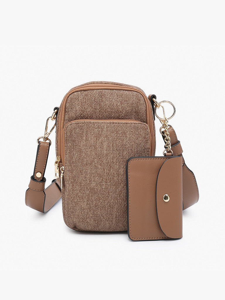 Parker Denim 3 Compartment Crossbody w/ Pouch
