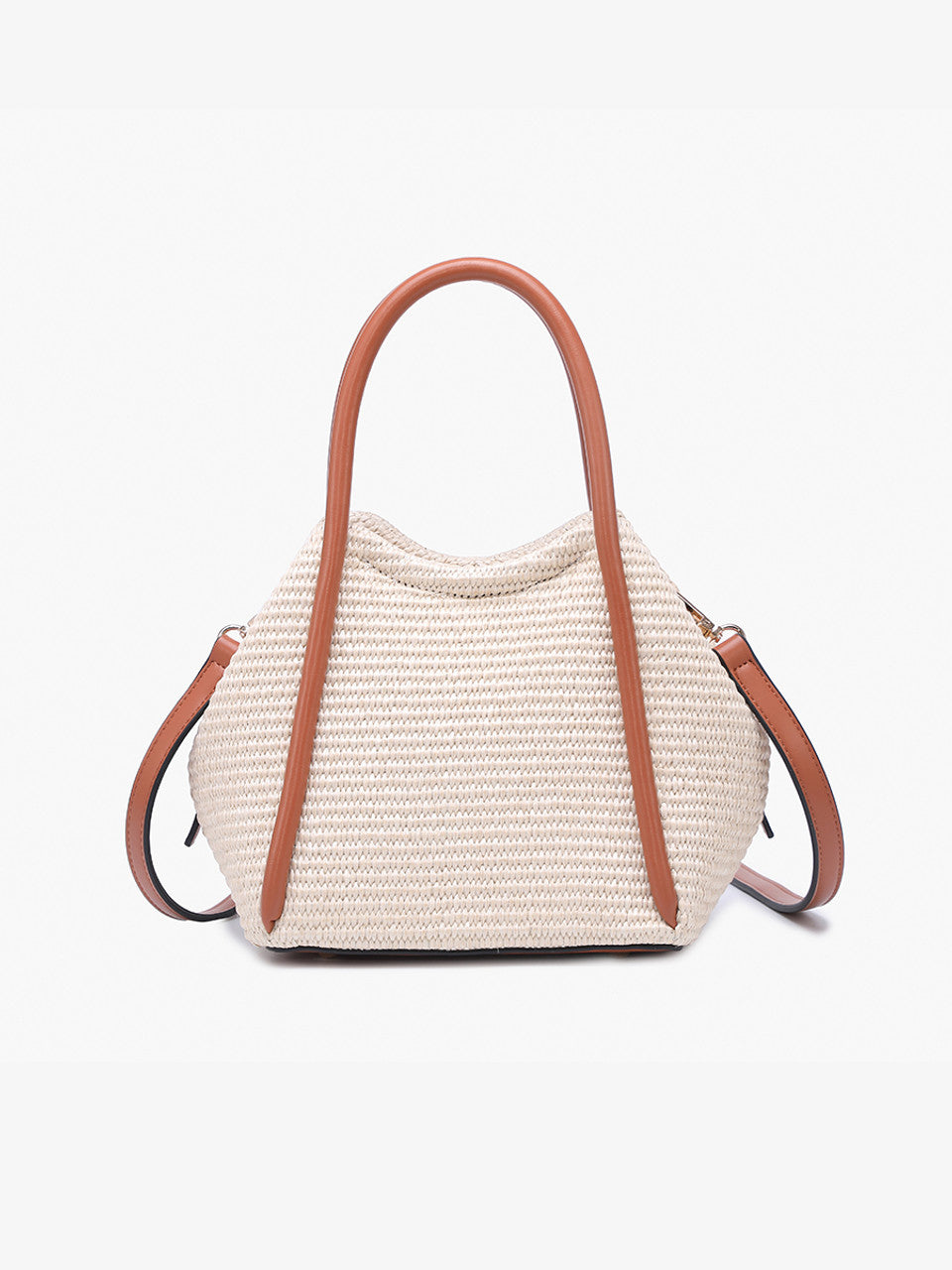 Brynne Straw Satchel w/ Vegan Leather Straps