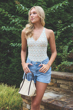 Brynne Straw Satchel w/ Vegan Leather Straps