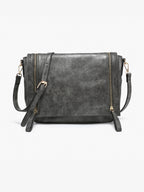 Foster Distressed Dual Zip Crossbody
