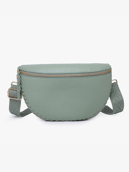 Janae Whipstitch Crossbody/Sling Bag w/ Detailed Strap