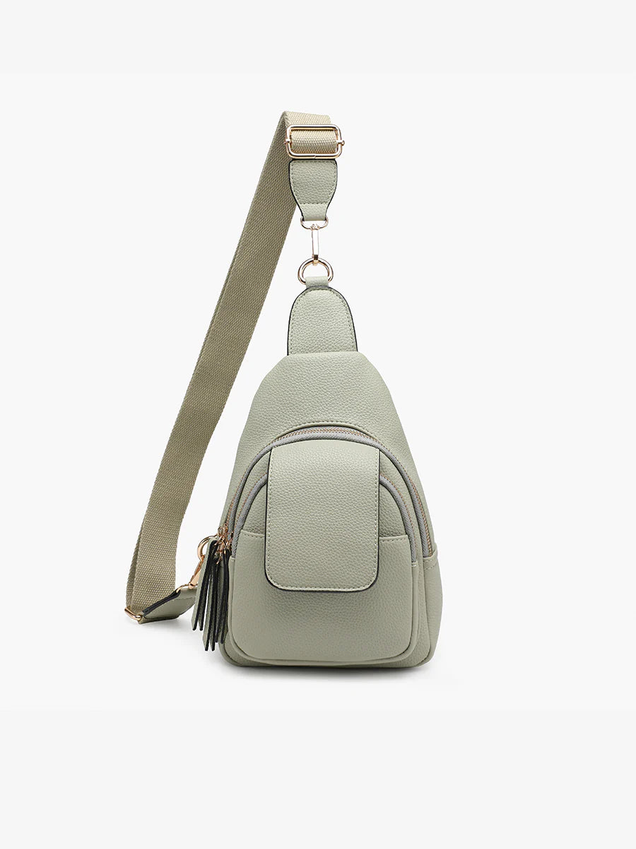 Sofia Sling Bag w/ Flapover Pocket